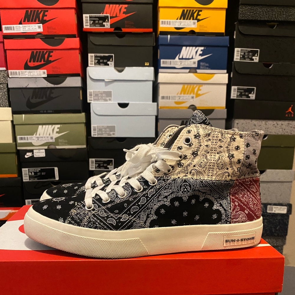 Sun + Stone Mesa Mens Canvas Lifestyle High-Top Sneakers